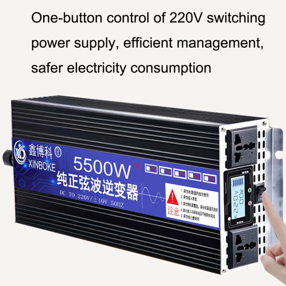 XINBOKE High Power Household Car Sine Wave Inverter 24V 5500W To 220V 2500W(LCD Display)