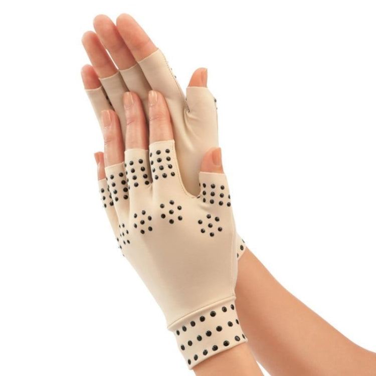 Dispensing Half Finger Non-slip Pressure Gloves Joint Training Sports Gloves, Free Size(Skin Color Black Dots) - free shipping - PMC TechLife - Order now!