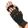 Dispensing Half Finger Non-slip Pressure Gloves Joint Training Sports Gloves, Free Size(Black Gold Dots) - Cycling Gloves by PMC TechLife | Online Shopping South Africa | PMC TechLife | Buy Now Pay Later Mobicred