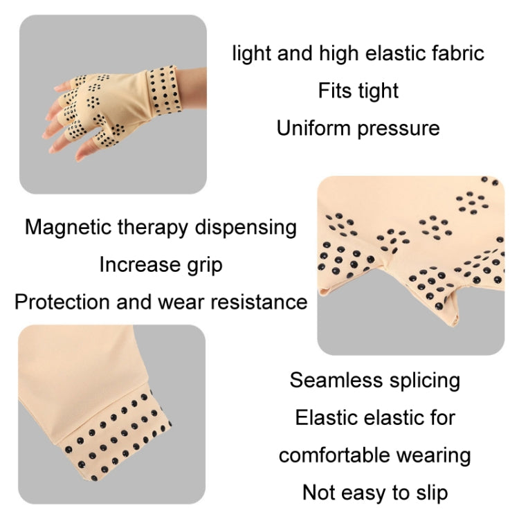 Dispensing Half Finger Non-slip Pressure Gloves Joint Training Sports Gloves, Free Size(Black Black Dots) - Cycling Gloves by PMC TechLife | Online Shopping South Africa | PMC TechLife | Buy Now Pay Later Mobicred