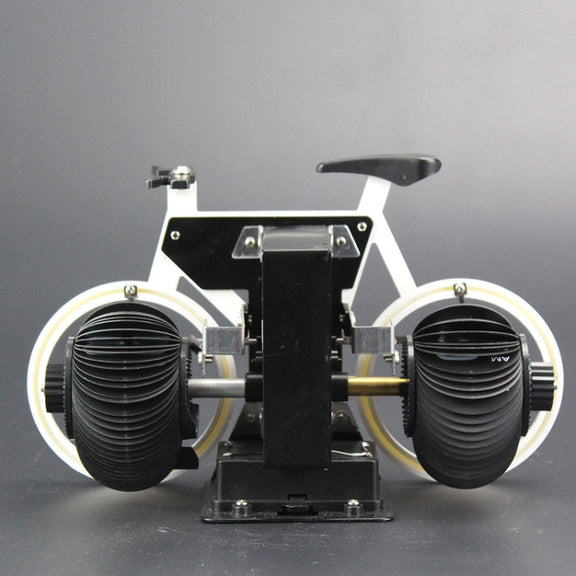 HY-F087 Retro Bicycle Shape Automatic Flip Home Decorative Turning Clock(Yellow)
