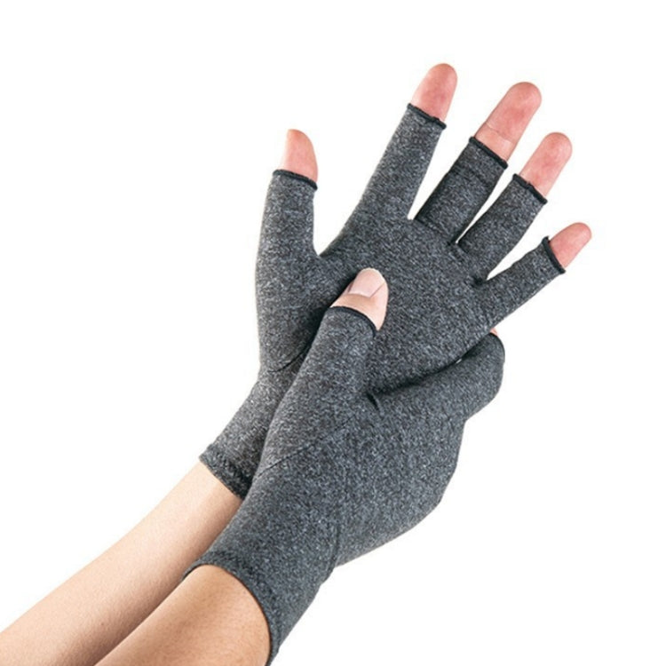 Outdoor Half Finger Joint Care Compression Cycling Gloves, Size: S(Gray) - Cycling Gloves by PMC TechLife | Online Shopping South Africa | PMC TechLife | Buy Now Pay Later Mobicred