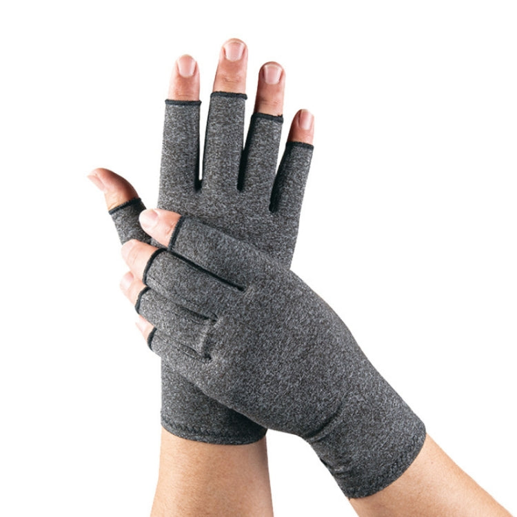 Outdoor Half Finger Joint Care Compression Cycling Gloves, Size: S(Gray) - Cycling Gloves by PMC TechLife | Online Shopping South Africa | PMC TechLife | Buy Now Pay Later Mobicred