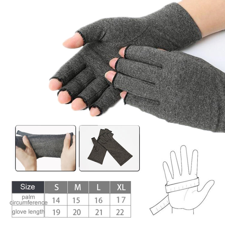 Outdoor Half Finger Joint Care Compression Cycling Gloves, Size: M(Gray) - Cycling Gloves by PMC TechLife | Online Shopping South Africa | PMC TechLife | Buy Now Pay Later Mobicred