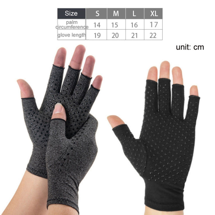 Arthritis Rehabilitation Silicone Non-slip Cycling Half Finger Gloves, Size: XL(Gray) - Cycling Gloves by PMC TechLife | Online Shopping South Africa | PMC TechLife | Buy Now Pay Later Mobicred