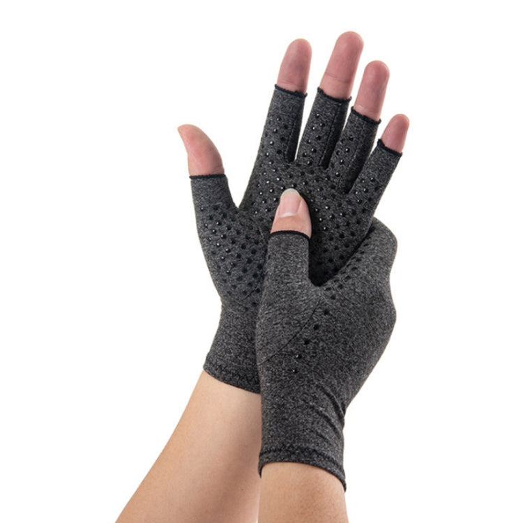 Arthritis Rehabilitation Silicone Non-slip Cycling Half Finger Gloves, Size: XL(Gray) - Cycling Gloves by PMC TechLife | Online Shopping South Africa | PMC TechLife | Buy Now Pay Later Mobicred