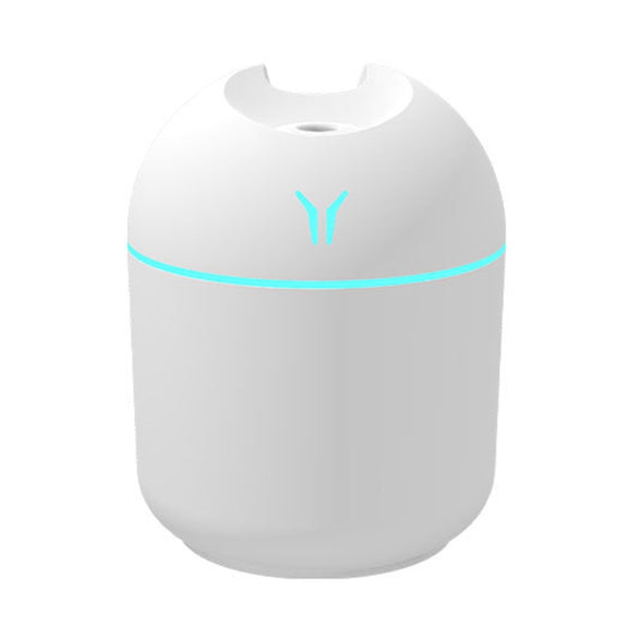 USB Mini Desktop Colorful Night Light Car Humidifier, Spec: 250ml (Y-White)