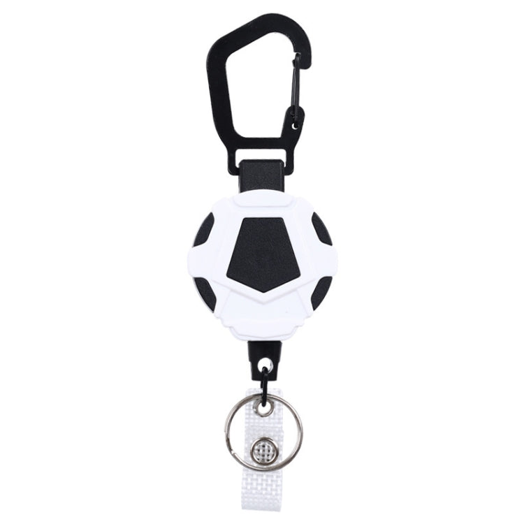 Telescopic High Resilience Steel Wire Rope Metal Anti-theft Buckle(Key Ring White Black) - Hooks by PMC TechLife | Online Shopping South Africa | PMC TechLife | Buy Now Pay Later Mobicred