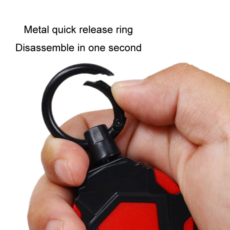 Telescopic High Resilience Steel Wire Rope Metal Anti-theft Buckle(Key Ring White Black) - Hooks by PMC Jewellery | Online Shopping South Africa | PMC Jewellery | Buy Now Pay Later Mobicred