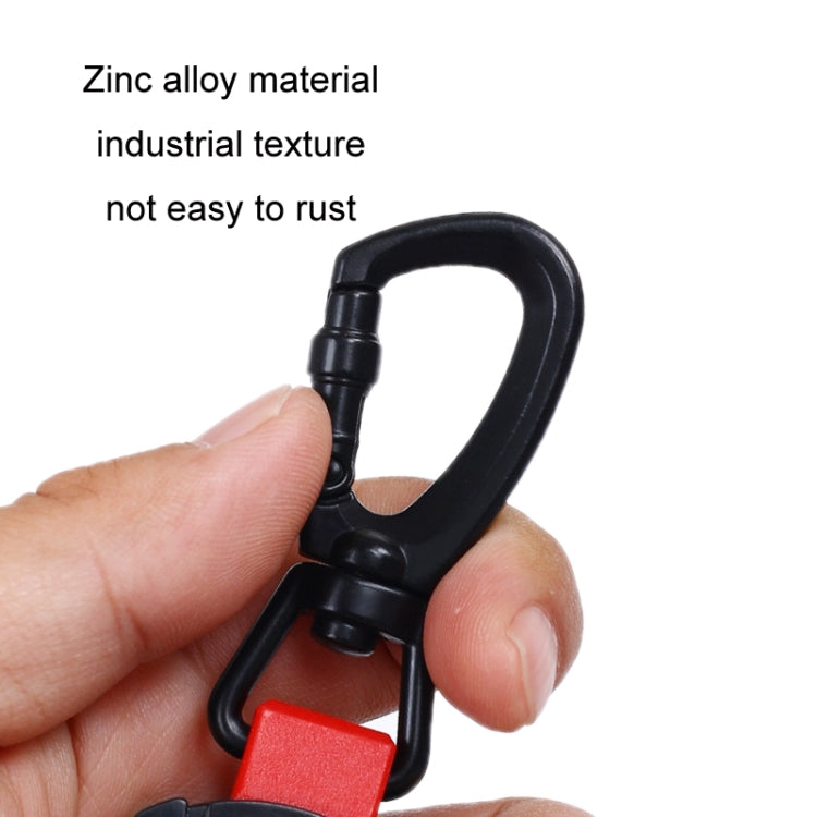 Telescopic High Resilience Steel Wire Rope Metal Anti-theft Buckle(Quick Release Ring White Black) - Hooks by PMC Jewellery | Online Shopping South Africa | PMC Jewellery | Buy Now Pay Later Mobicred