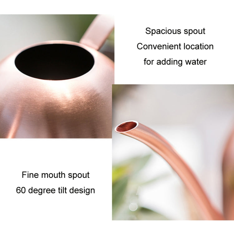 450ML Stainless Steel Long Mouth Gardening Watering Pot(Sand Gold) - Watering & Irrigation by PMc TechLife | Online Shopping South Africa | PMc TechLife | Buy Now Pay Later Mobicred