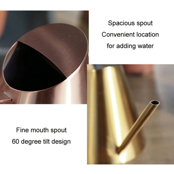 Household Gardening Stainless Steel Long Spout Watering Pot, Size: 900ML(Gold)