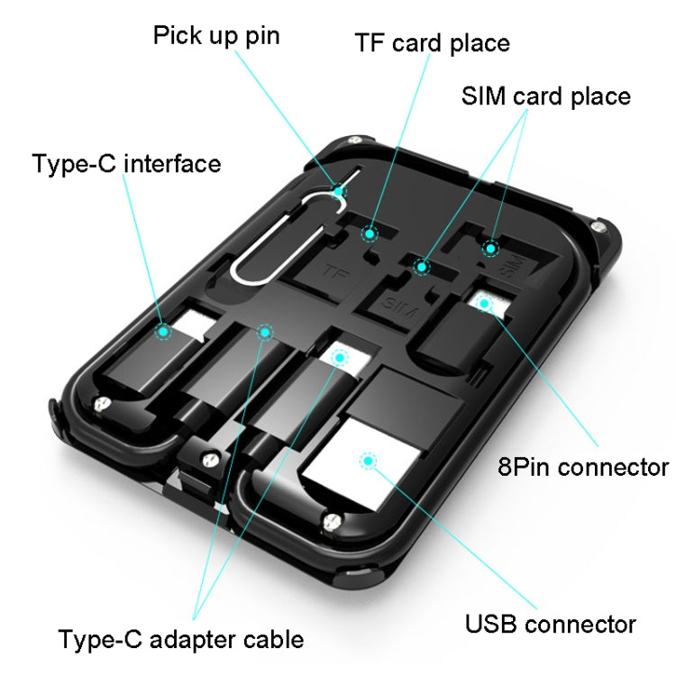 BM3016C 15W Wireless Charger Data Cable Organizer With Adapter Folding Phone Stand - Wireless Charger by PMC Jewellery | Online Shopping South Africa | PMC Jewellery | Buy Now Pay Later Mobicred