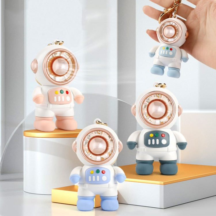 6092 Cartoon Astronaut Fan With Lanyard Portable Mini USB Charging Fan(Pink)