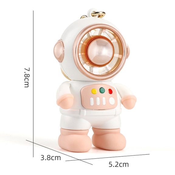 6092 Cartoon Astronaut Fan With Lanyard Portable Mini USB Charging Fan(Light Blue)
