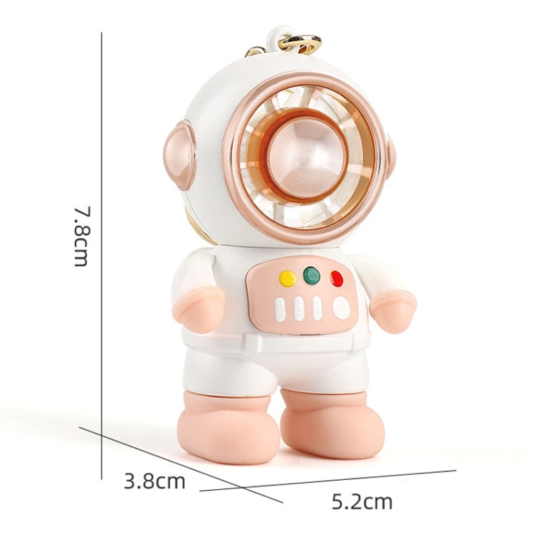 6092 Cartoon Astronaut Fan With Lanyard Portable Mini USB Charging Fan(Light Blue)