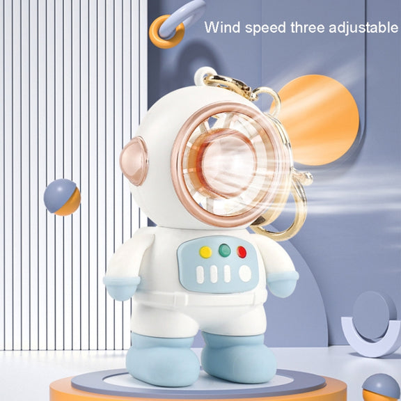 6092 Cartoon Astronaut Fan With Lanyard Portable Mini USB Charging Fan(Pink)