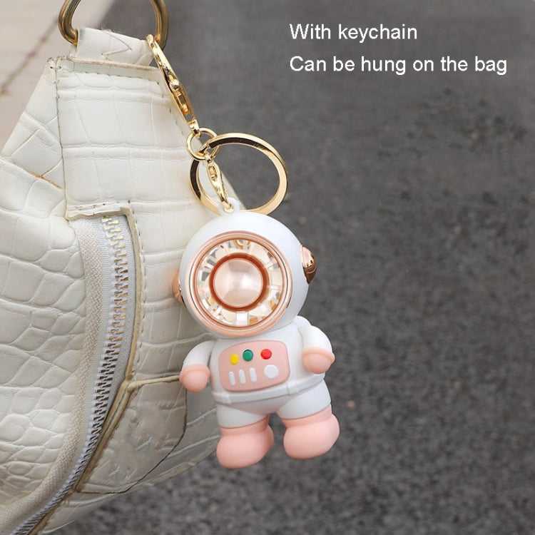 6092 Cartoon Astronaut Fan With Lanyard Portable Mini USB Charging Fan(Pink)