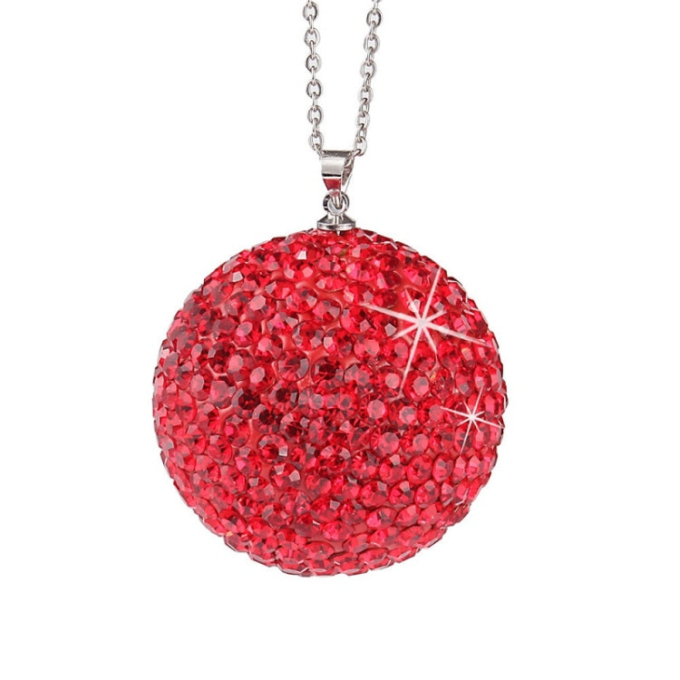 Car Diamond Crystal Ball Rearview Mirror Decoration Pendant(Red) - Ornaments by PMC TechLife | Online Shopping South Africa | PMC TechLife | Buy Now Pay Later Mobicred