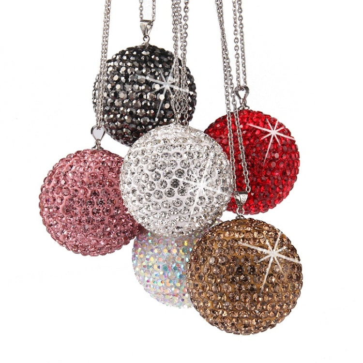 Car Diamond Crystal Ball Rearview Mirror Decoration Pendant(Crystal Yellow) - Ornaments by PMC TechLife | Online Shopping South Africa | PMC TechLife | Buy Now Pay Later Mobicred