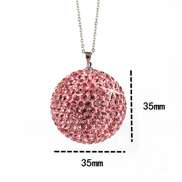 Car Diamond Crystal Ball Rearview Mirror Decoration Pendant(Red) - Ornaments by PMC TechLife | Online Shopping South Africa | PMC TechLife | Buy Now Pay Later Mobicred