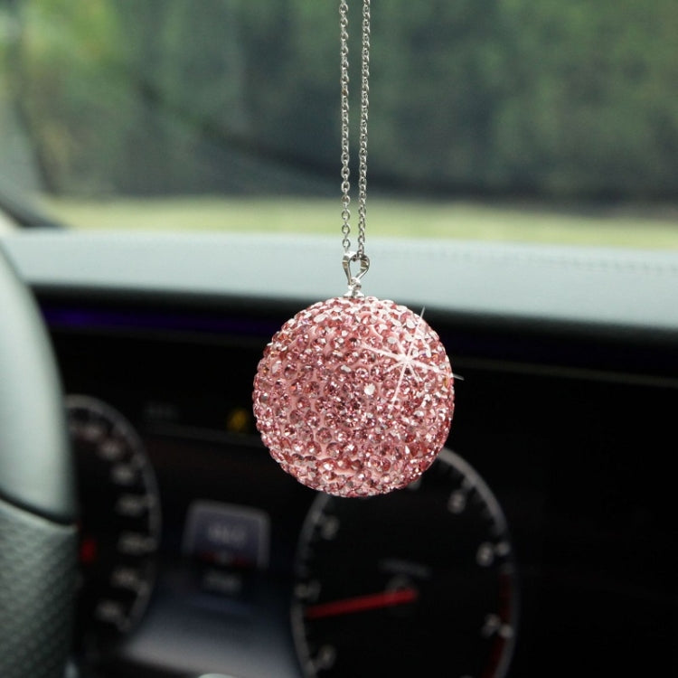 Car Diamond Crystal Ball Rearview Mirror Decoration Pendant(Crystal Yellow) - Ornaments by PMC TechLife | Online Shopping South Africa | PMC TechLife | Buy Now Pay Later Mobicred