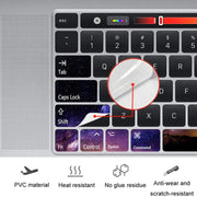 for Macbook Air 13.3 inch 5pcs Laptop Keyboard PVC Sticker(Pink Colorful)