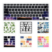 for Macbook Air 13.3 inch 5pcs Laptop Keyboard PVC Sticker(Pink Colorful)