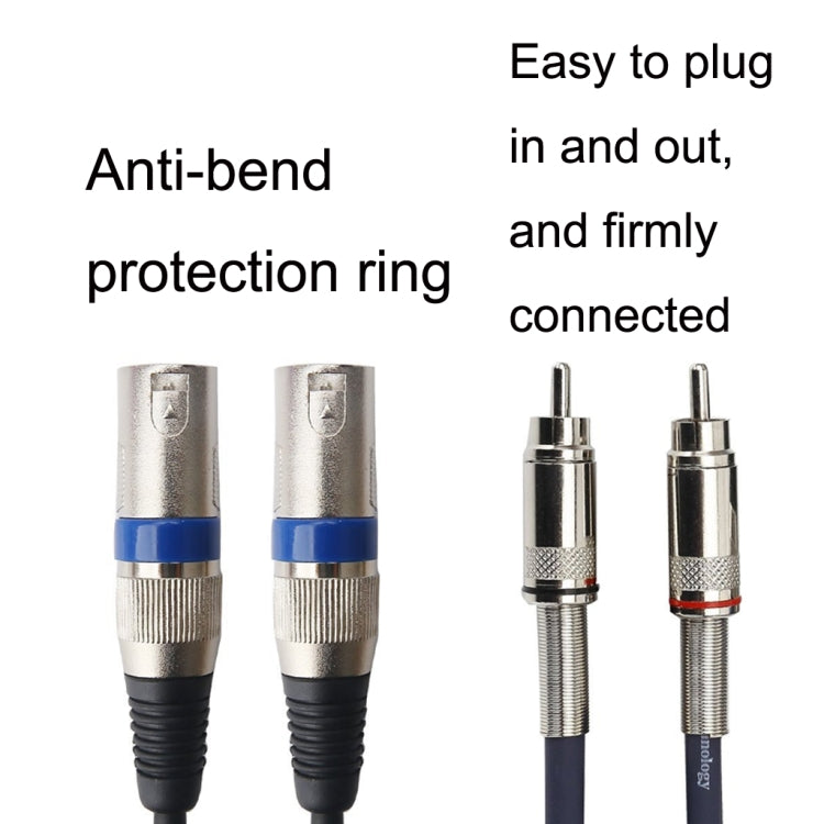 2RCA Male 2XLR Caron Male Speaker Audio Balance Cable, Length: 5m - Microphone Audio Cable & Connector by PMC TechLife | Online Shopping South Africa | PMC TechLife | Buy Now Pay Later Mobicred