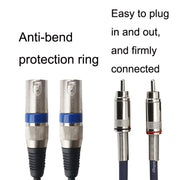 2RCA Male 2XLR Caron Male Speaker Audio Balance Cable, Length: 10m
