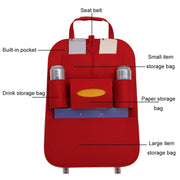 Car Multifunctional Seat Back Storage Hanging Bag, Size: 40x56cm(Beige)