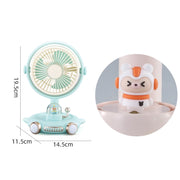 Household Cute Pet Fan USB Desktop Night Light Fan(Apricot)