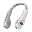 S57 Outdoor Sports RGB Hanging Neck Fan Folding Portable Mini Bladeless USB Fan(Element White) - Electric Fans by PMC TechLife | Online Shopping South Africa | PMC TechLife | Buy Now Pay Later Mobicred