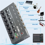 8 Way Mixer With Single Channel Stereo Switching Mini Signal Hybrid Small Audio