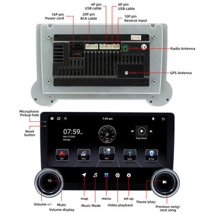 10.1 inch IPS Display + 2.5D Touch Screen Bluetooth FM Radio Car Navigation Machine, Memory: 2+64G - Car MP3 & MP4 & MP5 by PMC Jewellery | Online Shopping South Africa | PMC Jewellery | Buy Now Pay Later Mobicred