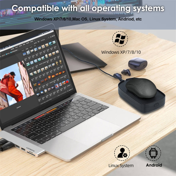 H26 Automatic Movement Virtual Mouse To Prevent Computer Lock Screen(Black)