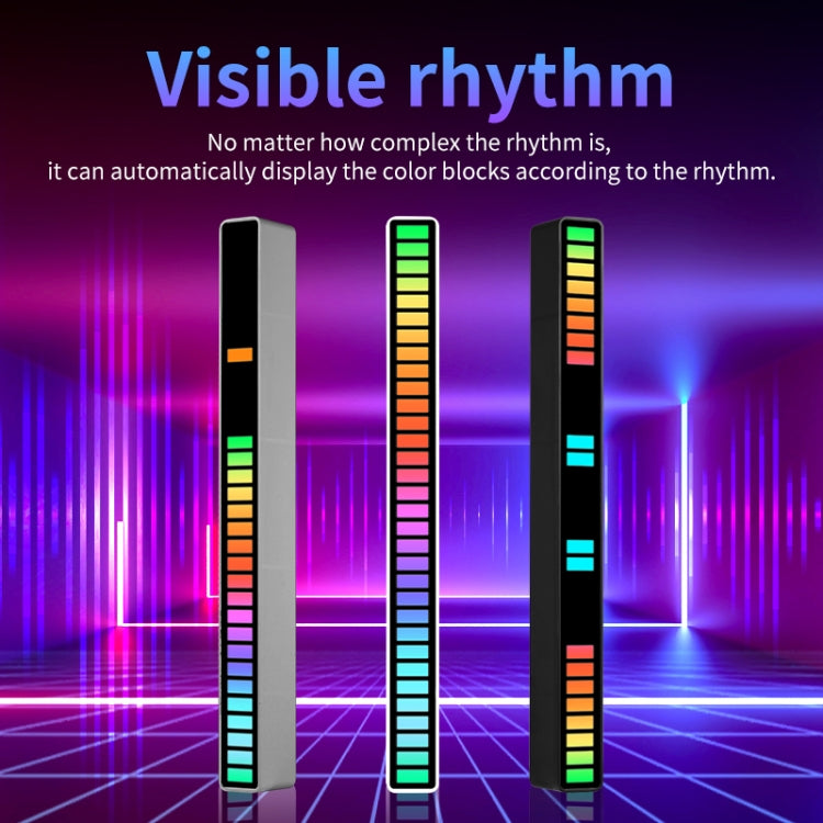 RGB Sound-controlled Rhythmic Response Lights Music Ambient LED Pick-up Lights Charging(32 Light+APP Black) - Novelty Lighting by PMC TechLife | Online Shopping South Africa | PMC TechLife