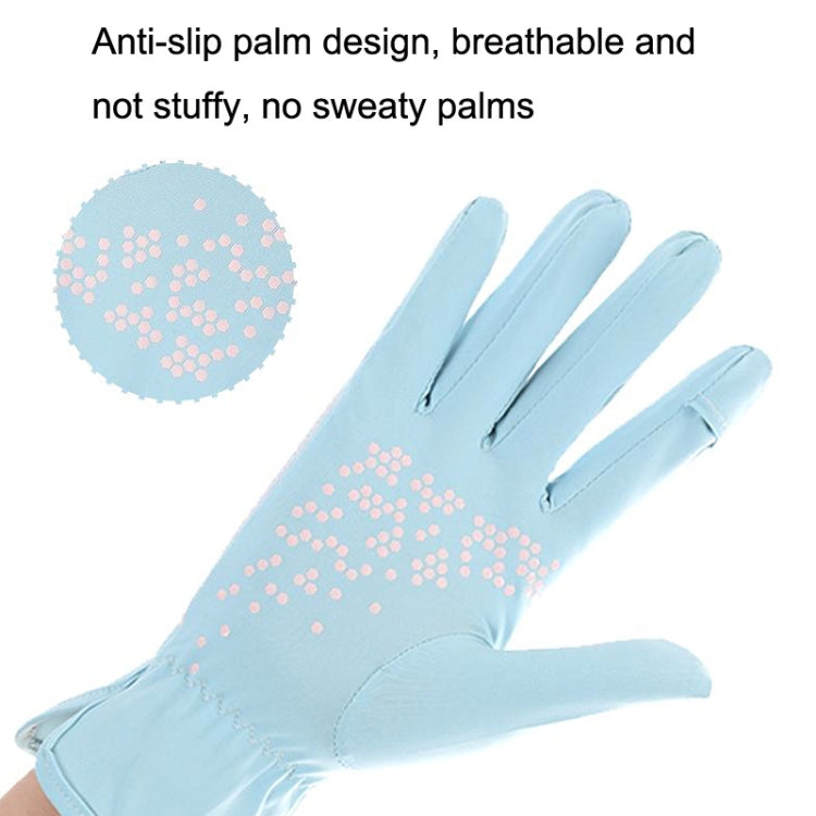 1pair Driving Sunscreen Anti-ultraviolet Thin Summer Ice Silk Dew Finger Non-slip Riding Gloves Free Size(Taro Purple) - Safety Gloves by PMC TechLife | Online Shopping South Africa | PMC TechLife | Buy Now Pay Later Mobicred