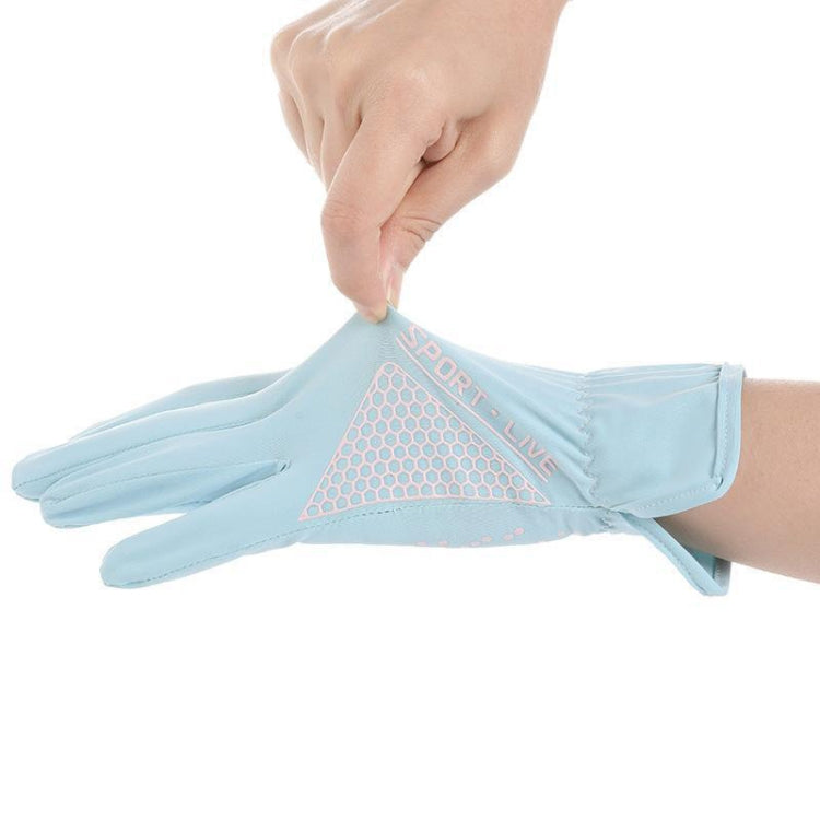 1pair Driving Sunscreen Anti-ultraviolet Thin Summer Ice Silk Dew Finger Non-slip Riding Gloves Free Size(Cosmetic) - free shipping - PMC TechLife - Order now!