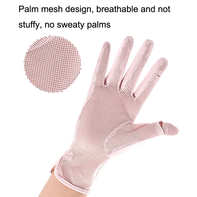 1pair Summer Sunscreen Breathable Thin Anti-ultraviolet Finger Fishing Ice Silk Gloves Free Size(Ivory White) - Safety Gloves by PMC TechLife | Online Shopping South Africa | PMC TechLife | Buy Now Pay Later Mobicred