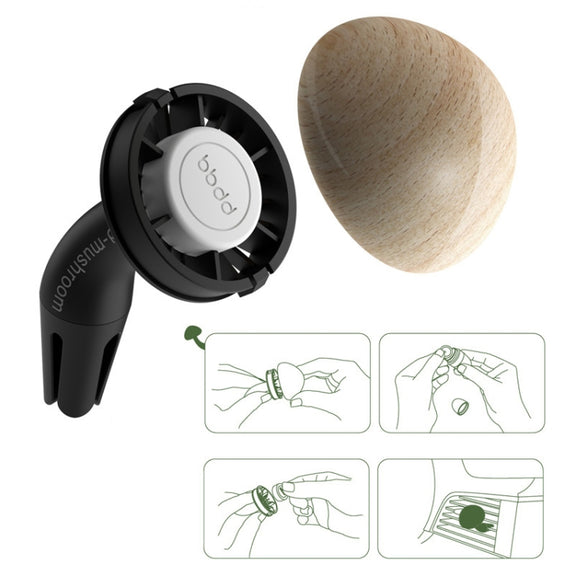 bbdd Mushroom Car Air Vent Aromatherapy Ornament(Beech)
