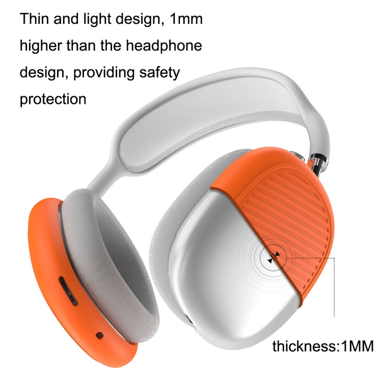 T2 For Apple AirPods Max 1pair Bluetooth Headset Anti-Fall Silicone Protective Case(Orange) - free shipping - PMC TechLife - Order now!
