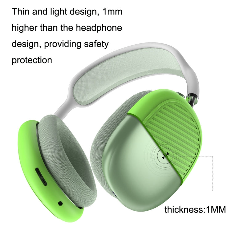 T2 For Apple AirPods Max 1pair Bluetooth Headset Anti-Fall Silicone Protective Case(Luminous Green) - For AirPods Max by PMC TechLife | Online Shopping South Africa | PMC TechLife