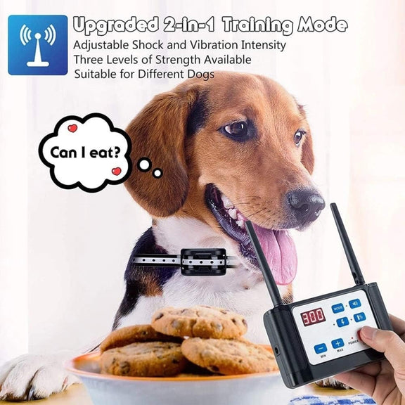 Outdoor Wireless Electronic Pet Fence Night Reflective Collar, Specification: One for Two(AU Plug)