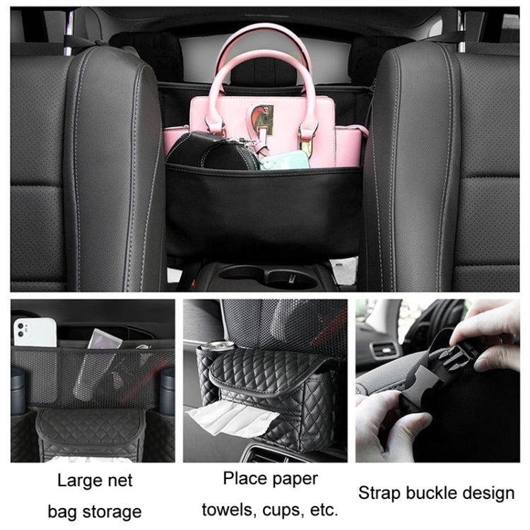 Car Central Control Seat Back Leather Multifunctional Storage Bag(Black) - Stowing Tidying by PMC TechLife | Online Shopping South Africa | PMC TechLife | Buy Now Pay Later Mobicred