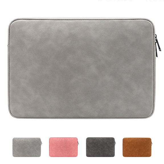 ND12 Lambskin Laptop Lightweight Water-resistant Sleeve Bag, Size: 14.1-15.4 inches(Yellow with Bag)
