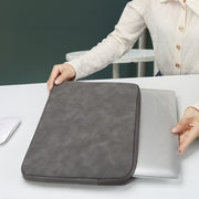 ND12 Lambskin Laptop Lightweight Water-resistant Sleeve Bag, Size: 14.1-15.4 inches(Gray with Bag)