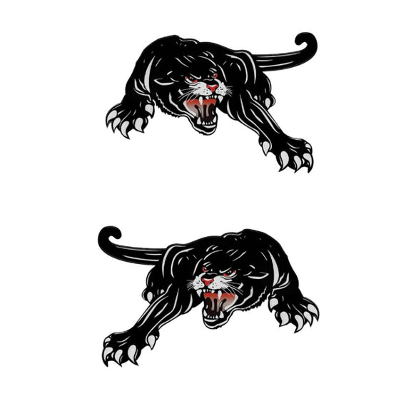 2pcs Colorful Black Panther Car Hood Door Reflective Sticker(Head Towards The Right)