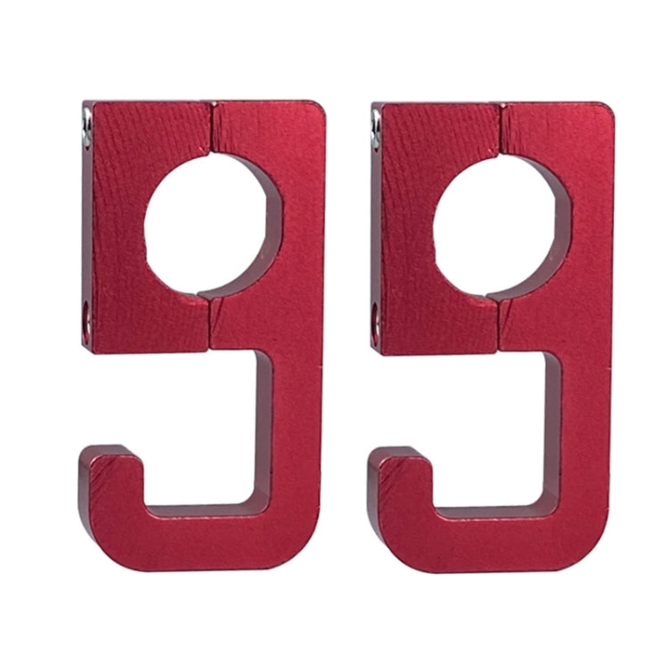 2pcs Motorcycle Type 69 Aluminum Alloy Multifunctional Helmet Hook(Red) - free shipping - PMC TechLife - Order now!