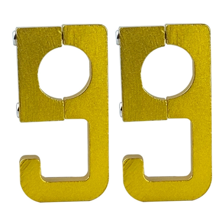 2pcs Motorcycle Type 69 Aluminum Alloy Multifunctional Helmet Hook(Gold) - Holder by PMC TechLife | Online Shopping South Africa | PMC TechLife | Buy Now Pay Later Mobicred